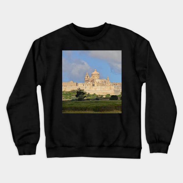 Mdina, Malta Crewneck Sweatshirt by Carole-Anne